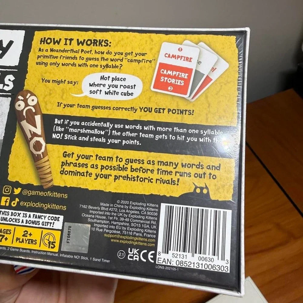 Exploding Kittens games: Poetry for Neanderthals and A Little Wordy